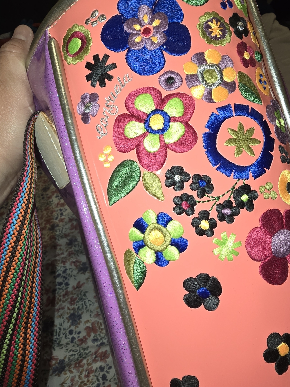 Consuela - Embroidered Floral Tote Bag